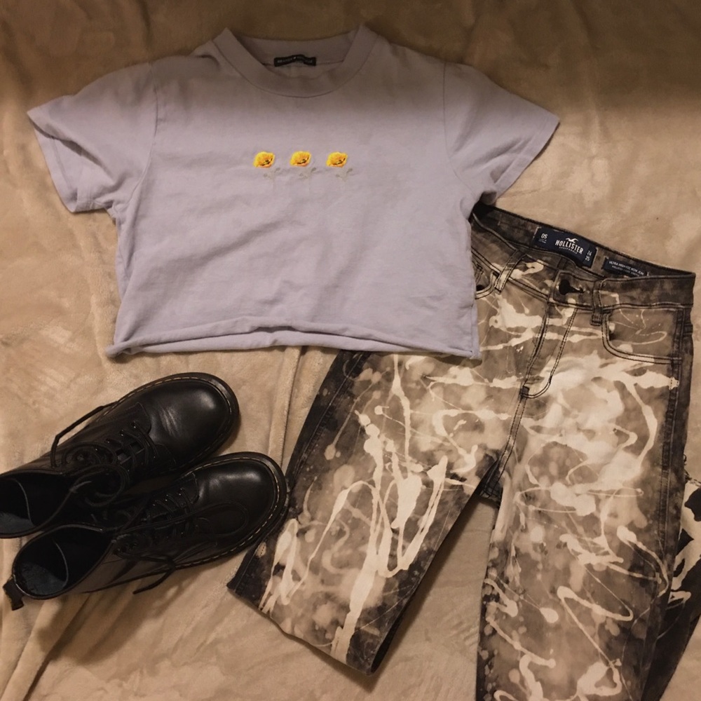 paint splatter mom jeans